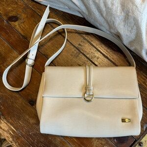 Liz Claiborne White/Gold Crossbody Bag
